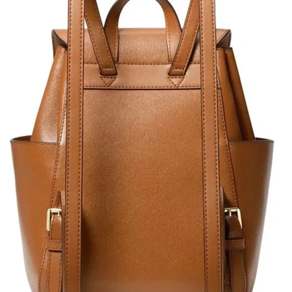 SALE! ✅ Michael Kors Logo Cheryl Medium Leather Drawstring Backpack ✨ NEW - Picture 3 of 15